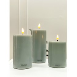 Salvie Green LED Bloklys �7,5cm x 12,5 � Deluxe Homeart