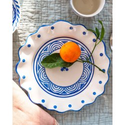 Tallerken i keramik fra Heinen Dlefts Blauw I 21,5cm