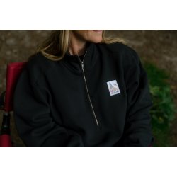 Halfzip wall of wonder patch sweatshirt | LAKOR
