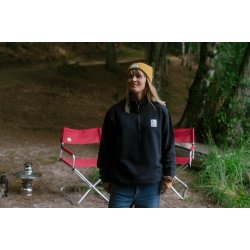 Halfzip wall of wonder patch sweatshirt | LAKOR