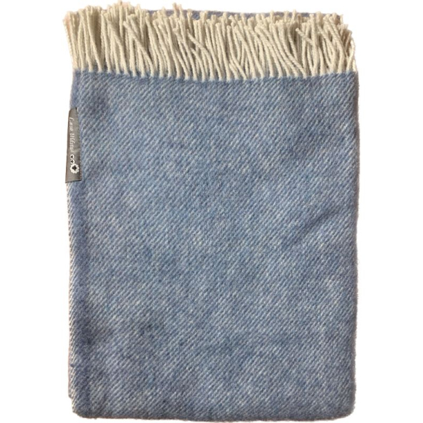 Uld plaid l Nataly diagonal l Blue 