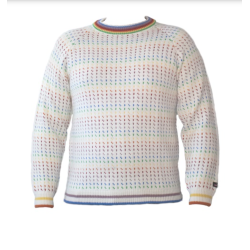 Pridelender sweater af 100% kamgarns-uld
