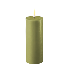 LED Lys l Deluxe Homeart l Oliven grn l D5 x H12,5