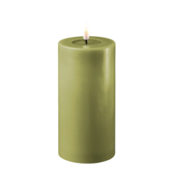 LED Lys l Deluxe Homeart l Oliven grn l D7,5 x H15