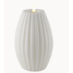 LED Lys l Deluxe Homeart l Hvid Rillet L D10 x H15