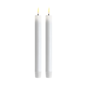 LED Lys l Deluxe Homeart l Kronelys Hvid l D2 x H24