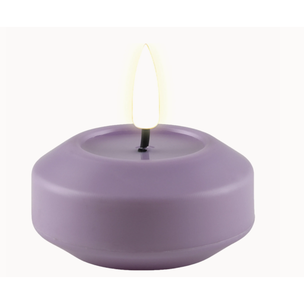 LED Lys l deluxe Homeart l Flydelys l Lilla l 2 stk l D6,1 x H5,5