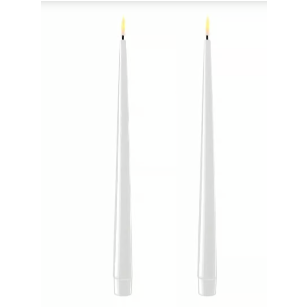 LED Lys l Deluxe Homeart l Kronelys l Hvid l 2 pk l D2,2 x H28