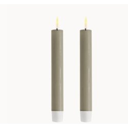 LED lys l Deluxe Homeart l Kronelys l Sand 2 stk. D2 x H15