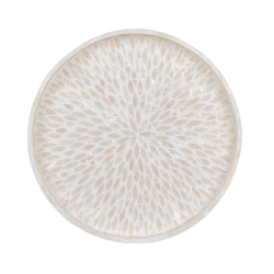 Bakke, bambus/capiz, beige, 40x40x3,5 cm, House Nordic