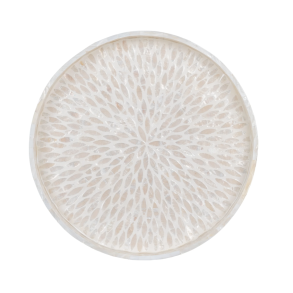 Bakke, bambus/capiz, beige, 40x40x3,5 cm, House Nordic