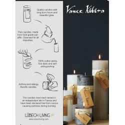 Bloklys l Grn l Stor l 5 x 20 cm l Vance kitira l Allergivenlige og certificeret lys