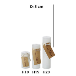 Bloklys l Grn l Stor l 5 x 20 cm l Vance kitira l Allergivenlige og certificeret lys