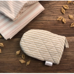 Grydelap l Froghandske st l 2 stk l Engholm l Beige / Hvid 