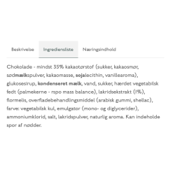 Karameller l Karamel kompagniet l Lakrids i chokolade l 109g