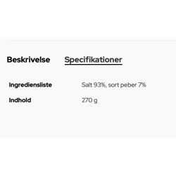Peber Salt l Peber Salt blanding l Hr. Skov l Danmark 