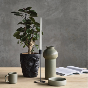 Lysestage l Sort l Jern l Villa Collection l 9,5 X 28,5 l