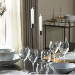 Lysestage l Sort l Jern l Villa Collection l 9,5 X 28,5 l