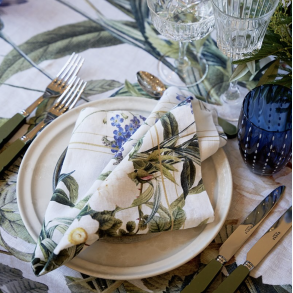 Stofserviet l Hr l Blue Flower Garden l Jim Lyngvild l 