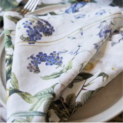 Stofserviet l Hr l Blue Flower Garden l Jim Lyngvild l 