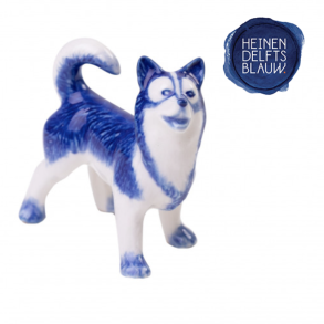 Figur l Keramik l Husky l Miniature l Samle objekt l 