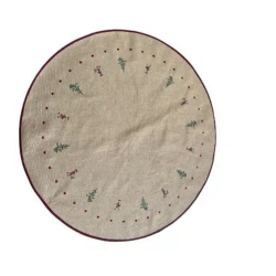 Juletr's Tppe l Speedtsberg l D120 l Med Broderinger l 