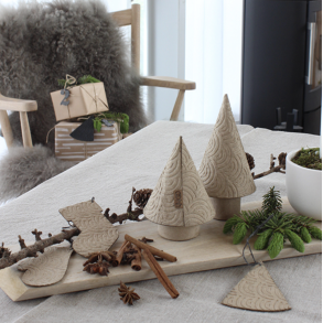 Jule dekoration l Juletrer l St af 2 l Natur Farve l Lbech Living l Oohh l 