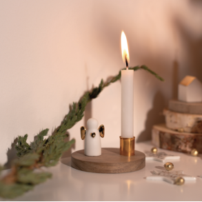 Lysestage l Med Engel l Kertel lys l R�der l 