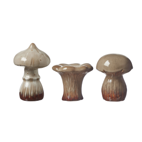 Dekoration l Svampe l Porceln l Brun l Sand l Wikholmform l 