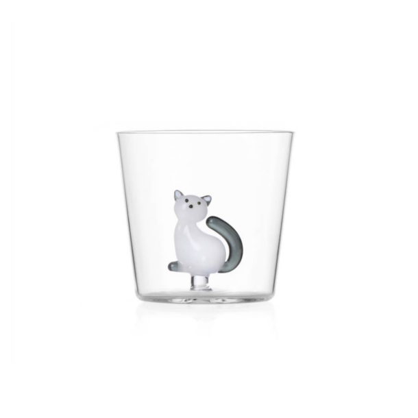 Glas l Kat l Siddende l Gr hale l Ichendorf l Tabby Cat l 