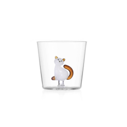 Glas l Kat l Siddende l Brun hale l Ichendorf l Tabby Cat l 