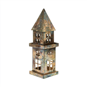 Fyrfadsstage l Kirke l Metal l Til Fyrfads lys l 8 x 8 x 26 cm l Speedtsberg l 