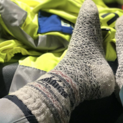 Uldsokker l Nr 100 l Ragsokker l med Elg motiv l 80% Uld l