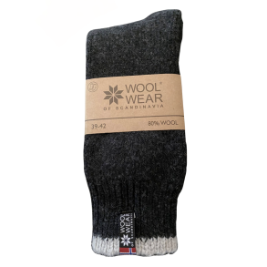 Uldsokker l Kraftige Ragsokker l Koks gr l 80% Uld l 