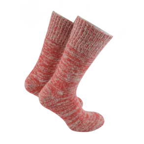 Uldsokker l Nr 4 l Rd l Ragsokker l 80% uld i twist yarn l 