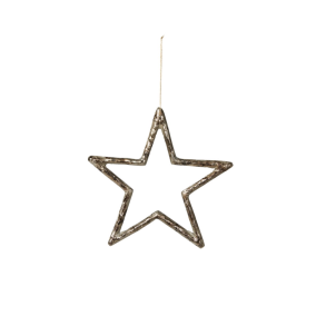 Stjerne l Rustik stjerne l Ophng l Dekoration l 21x21 cm l Speedtsberg l 