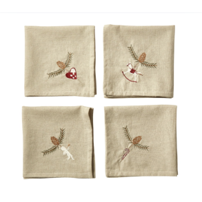 Stofservietter l Mundservietter m julemotiver l 40x40 cm l Speedtsberg l