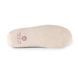 Hjemmesko l Uldtffel l 100% ren uld l  Gr med sl i skind l Dansk Design l SHUS l