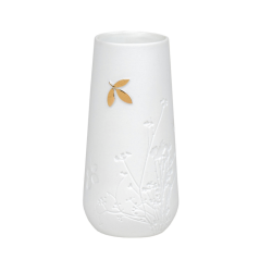 Vase l Mini vase M l Hvid &amp; guld l Rder l 