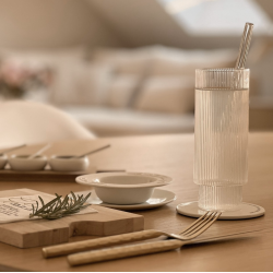 Sugerr l Glas sugerr med mnster l 4 pak l Rder l 