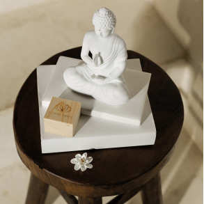 Buddha l Buddha figur l Uglaseret Porceln l Rder l 