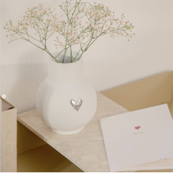 Vase l Mini kugle vase l Hjerte l H9 cm l Rder l 