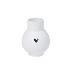 Vase l Mini kugle vase l Hjerte l H9 cm l Rder l 