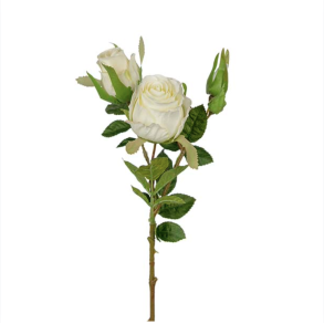Evighedsblomst l Rose l Hvid l kunstig blomst l 40cm l MrPlant l 