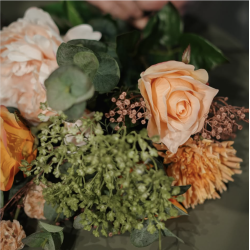 Evighedsblomst l Rose l Real touch l Aprikos l 65cm l Mr Plant l 