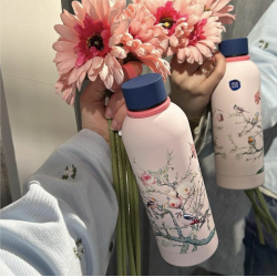 Drikkedunk l Lyserd l Med fugle l 500ml l Kkken l Heinen Delfts Blauw l 