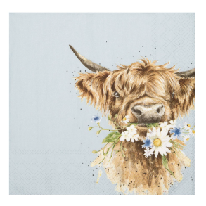 Servietter | Wrendale | Daisy Coo' Highland Cow