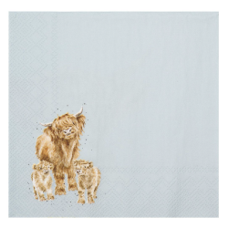 Servietter | Wrendale | Daisy Coo' Highland Cow