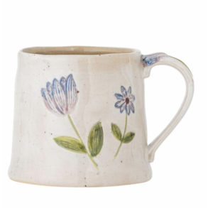 Krus i stent�j med lilla blomstermotiv fra Bloomingville