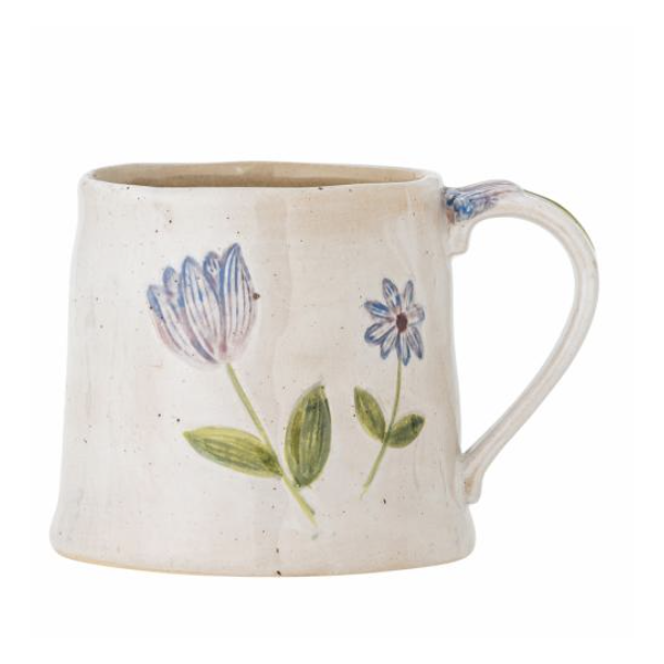 Krus i stent�j med lilla blomstermotiv fra Bloomingville